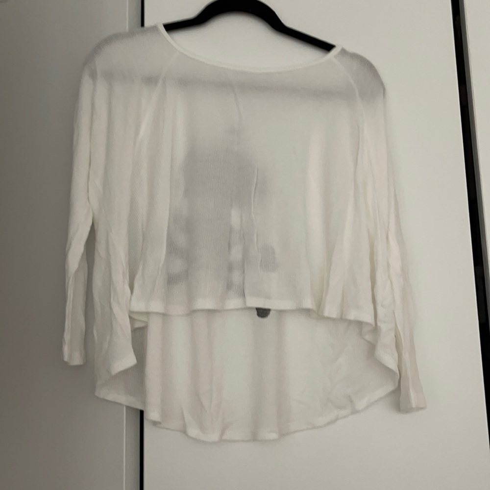 Soul cycle white cropped top